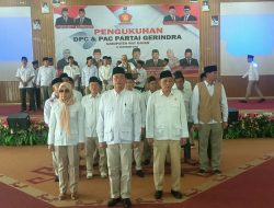 DPC dan PAC Partai Gerindra Kabupaten Way Kanan Resmi Dikukuhkan