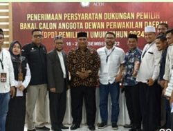 Pejuang Sosial Masyarakat Aceh H.Akhyar Kamil SH Resmi Serahkan Berkas Dukungan Maju DPDRI Ke KIP Aceh