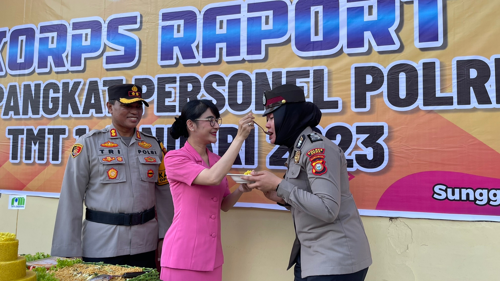 Polres Gowa Gelar Syukuran Korps Raport Kenaikan Pangkat Periode Januari 2023