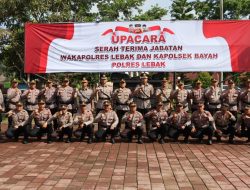 Kapolres Lebak Pimpin Upacara Sertijab Wakapolres Lebak dan Kapolsek Bayah