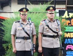 Polres Gowa Gelar Upacara Penyambutan dan Pelepasan Kapolres