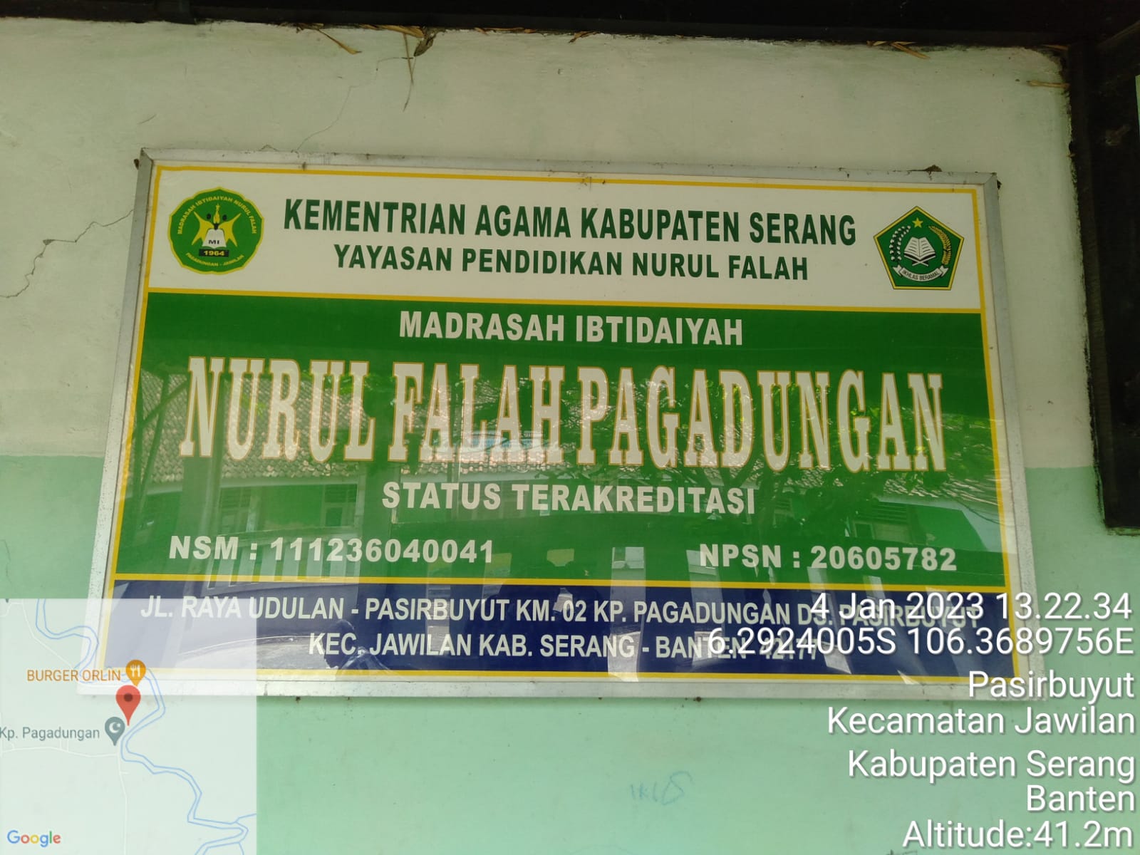 GEDUNG PENDIDIKAN MADRASAH IBTIDAIYAH NURUL FALAH PAGADUNGAN BUTUH PERHATIAN PEMERINTAH