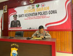 Peduli Kemanusiaan, Polres Gowa Gelar Bakti Kesehatan Donor Darah