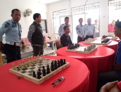 Disambangi Grand Master Catur Nasional, Lapas Rangkasbitung Gelar Latih tanding Catur