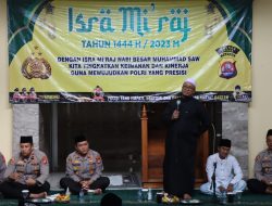 Kapolres Lebak Hadiri Peringatan Isra Mi’raj tahun 1444 H / 2023 M di Masjid Al Fitrah Polres Lebak