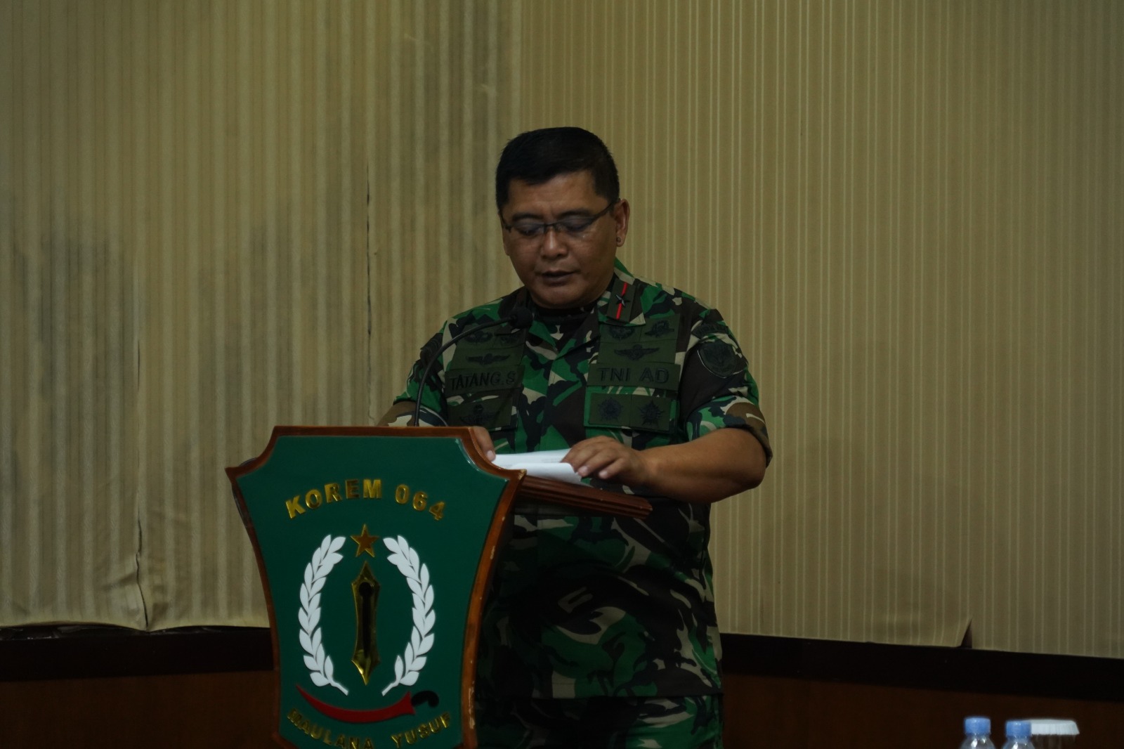 Danrem 064/MY Sambut Tim Pengawasan Audit Itjen TNI di Wilayah Korem 064/MY Periode I TA. 2023