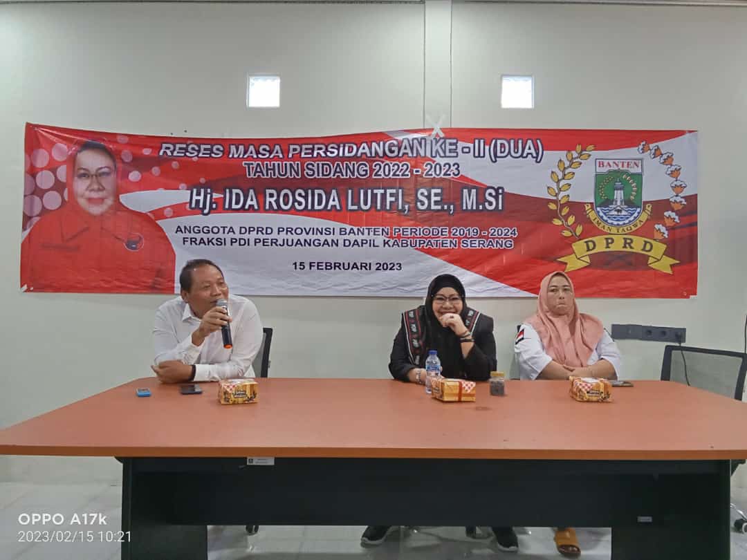 Kades Muta’i Dampingi Hj.Ida Lutfi ,SE,M.Si Anggota DPRD Provinsi Banten Selenggarakan Reses