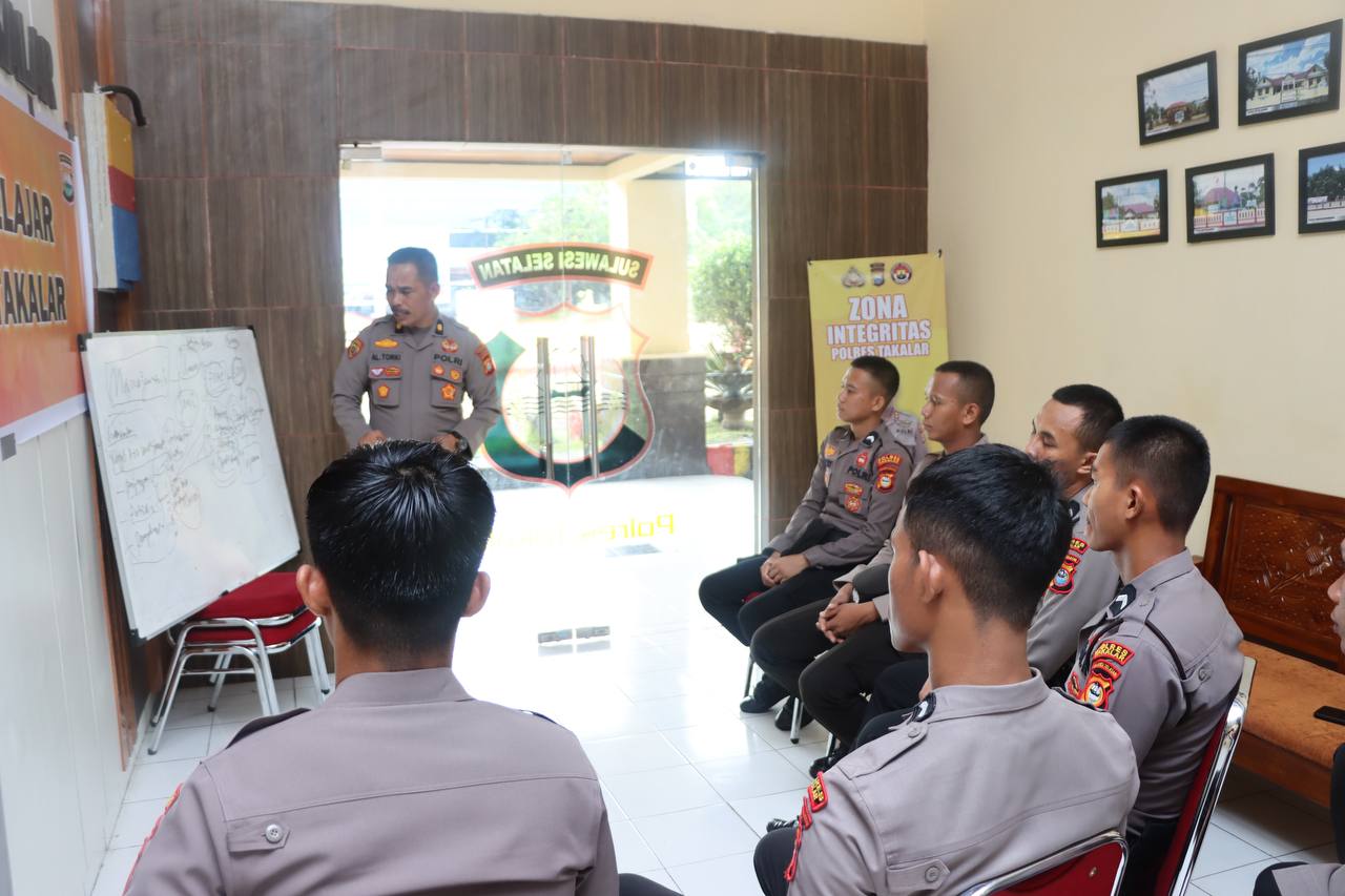 Tingkatkan Kemampuan Personil, Polres Takalar Gelar Program Kegiatan Polri Belajar