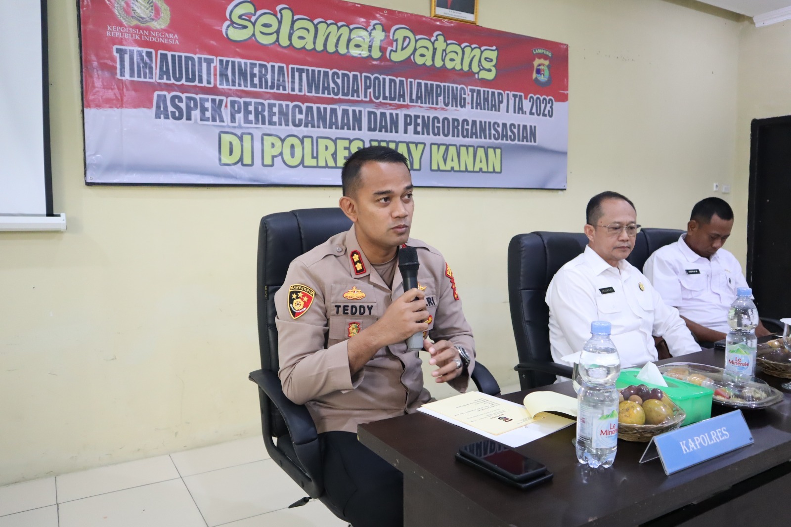 Polda Lampung Lakukan Audit Kinerja Tahap I TA 2023 di Polres Way Kanan