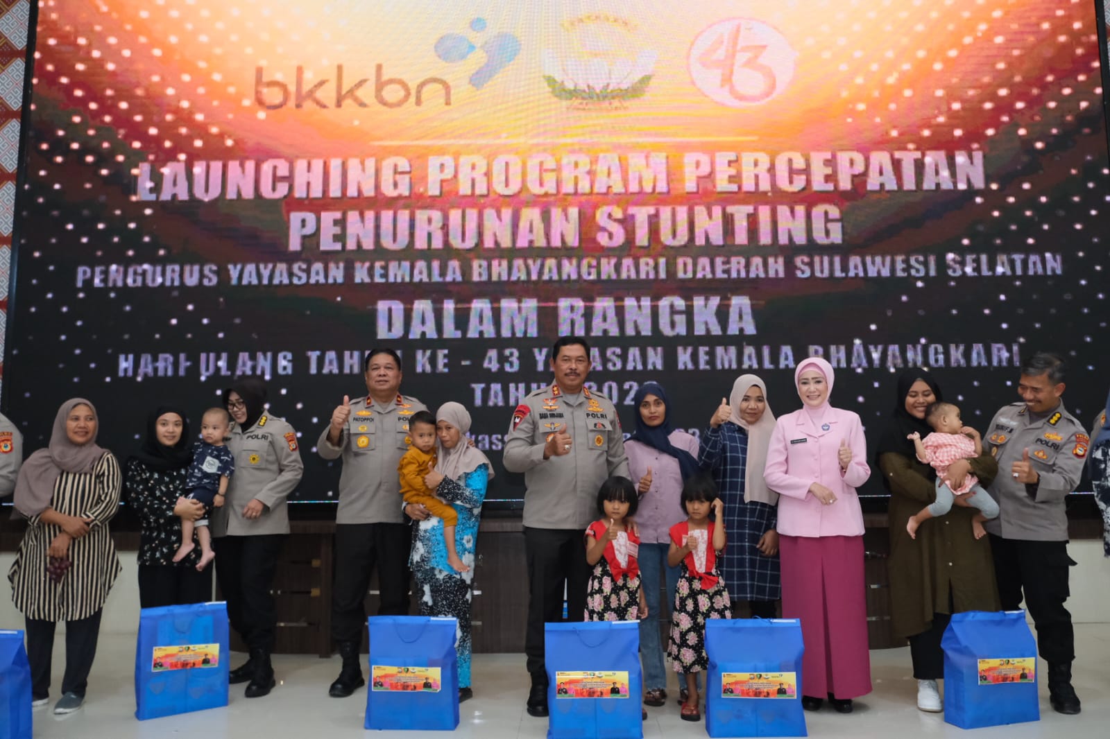 Kapolda Sulsel Launching Program Percepatan Penurunan Stunting Polda Sulsel*