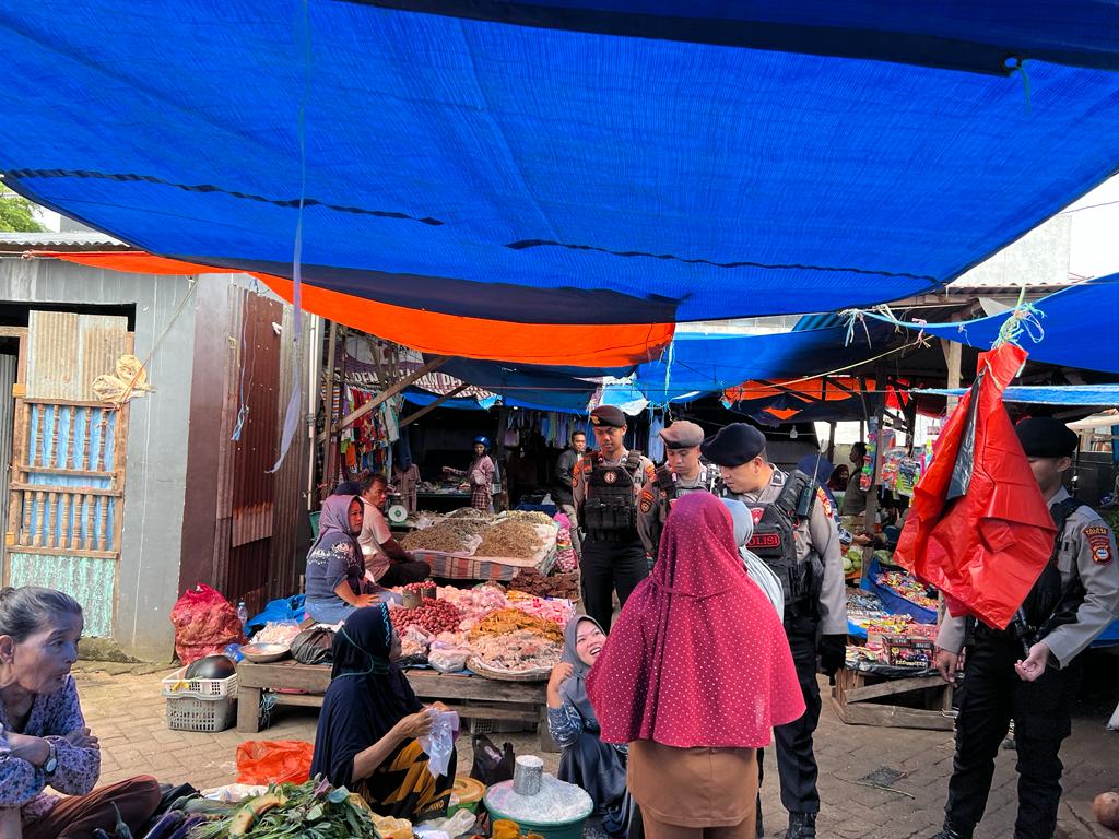 Dibulan Suci Ramadhan, Sat Samapta Aktif Patroli di Pasar Tradisional