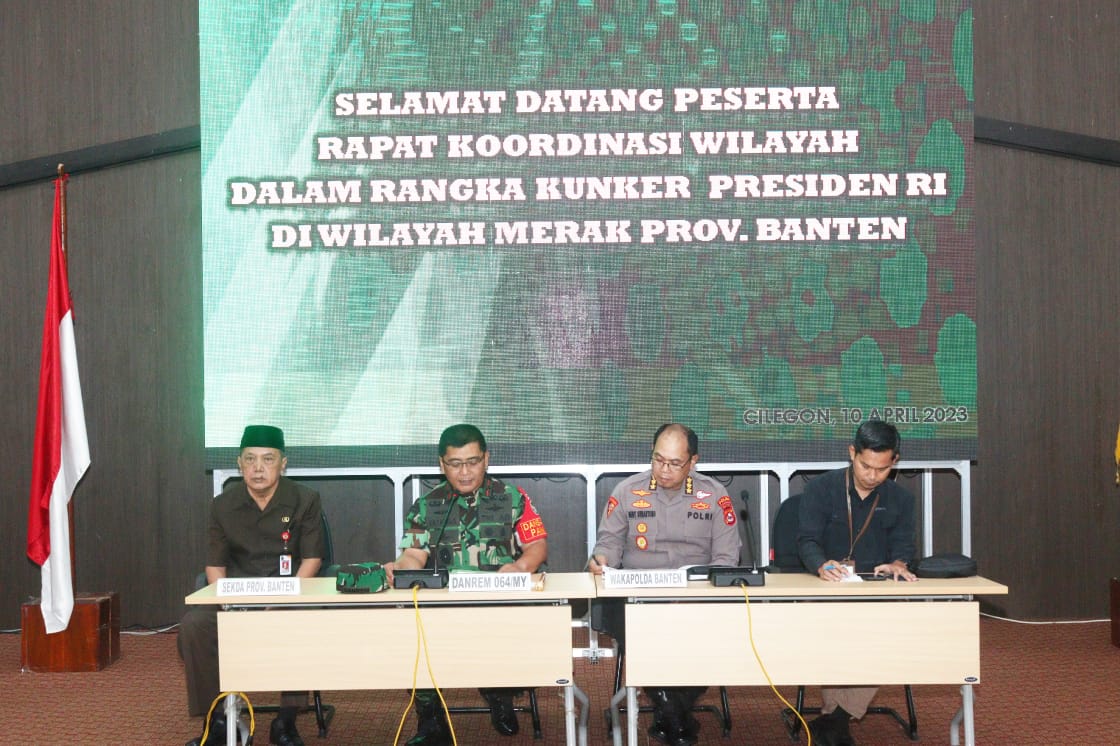 Danrem 064/MY Pimpin Rakor PAM Kunker Presiden RI Di Cilegon