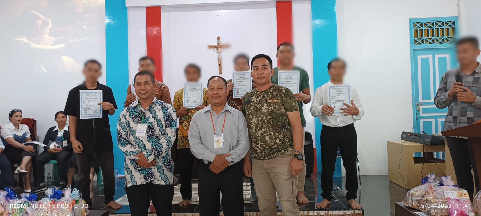 RUTAN BENGKAYANG DAN YAYASAN INSAN BORNEO MAJU (IBU) MERAYAKAN PUNCAK HARI RAYA PASKAH 2023 BERSAMA WBP RUTAN KELAS IIB BENGKAYANG.