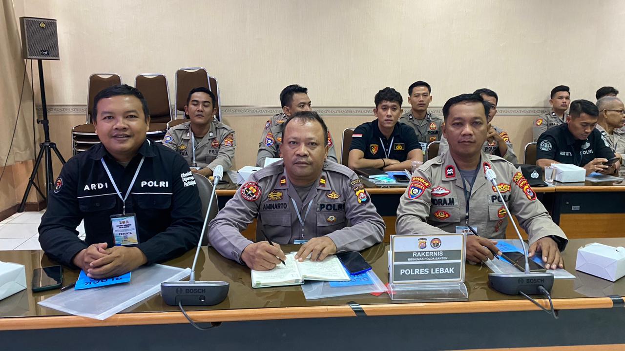 Kasihumas Polres Lebak mengikuti Giat Rakernis Bidhumas Polda Banten 2023