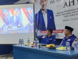 KETUA DPC PARTAI DEMOKRAT KABUPATEN SERANG NOBAR PIDATO POLITIK KETUM AHY