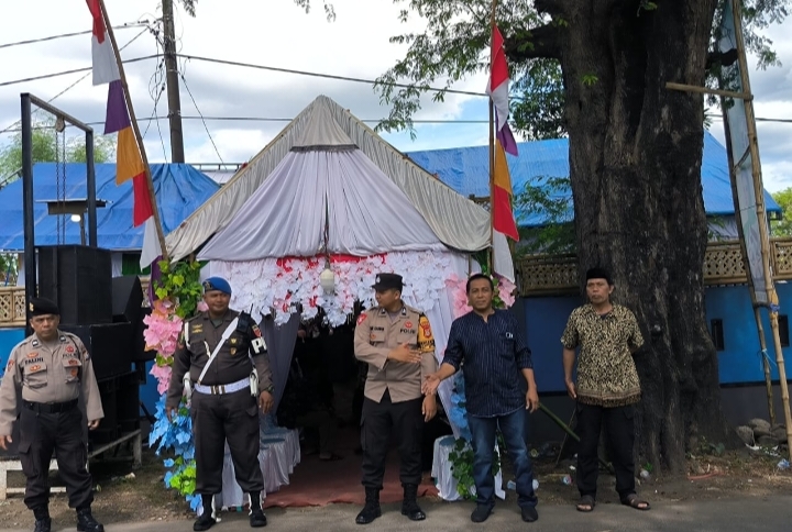 Berikan Rasa Aman, TNI-POLRI di Takalar Bersinergi Amankan Hajatan Warga