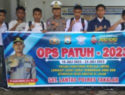 Hari Kedelapan Ops Patuh Pallawa 2023, Polantas Takalar Gencar Sosialisasi Tertib Berlalulintas