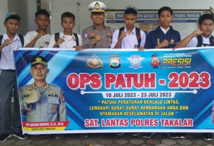 Hari Kedelapan Ops Patuh Pallawa 2023, Polantas Takalar Gencar Sosialisasi Tertib Berlalulintas