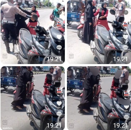 Gadis Ini Kesurupan Saat Di Tegur Satlantas Polres Aceh Timur 