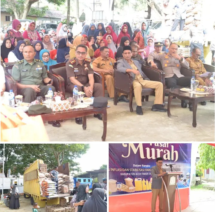 Pj Bupati Aceh Timur Launching Pasar Murah 