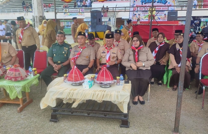 Kapolres Jeneponto Hadiri Hari Pramuka Ke-62 Tingkat Kabupaten Jeneponto.