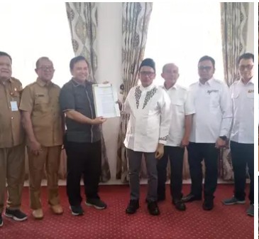 Pj Bupati Aceh Timur, Terima SK Pembangunan Jaringan Irigasi Sayap Kanan Jambo Aye