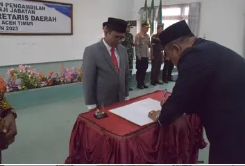 Pj. Bupati Aceh Timur lantik Penjabat Sekda Kabupaten Aceh Timur