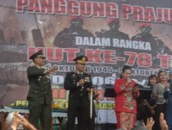 Dandim 0603/Lebak Pimpin Upacara HUT TNI Ke-78 Di Alun-Alun Rangkasbitung