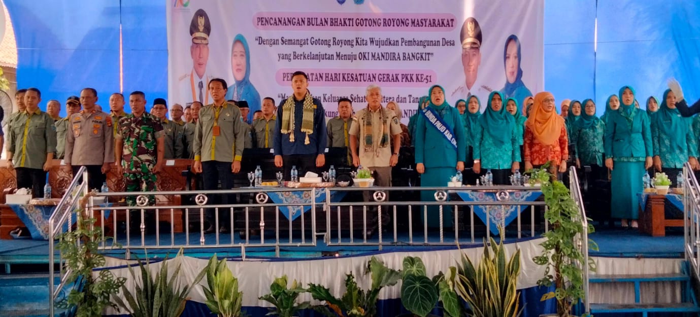 Canangkan BBGRM 2023, Bupati OKI Ajak Pelihara Budaya Gotong Royong