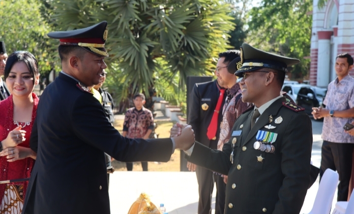 Kapolres Jeneponto Hadiri Upacara Peringatan HUT TNI Ke-78 Tahun 2023.