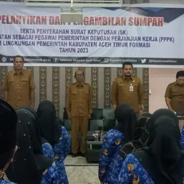 19 Orang PPPK Tenaga Teknis Optimalisasi 2022 Resmi Dilantik