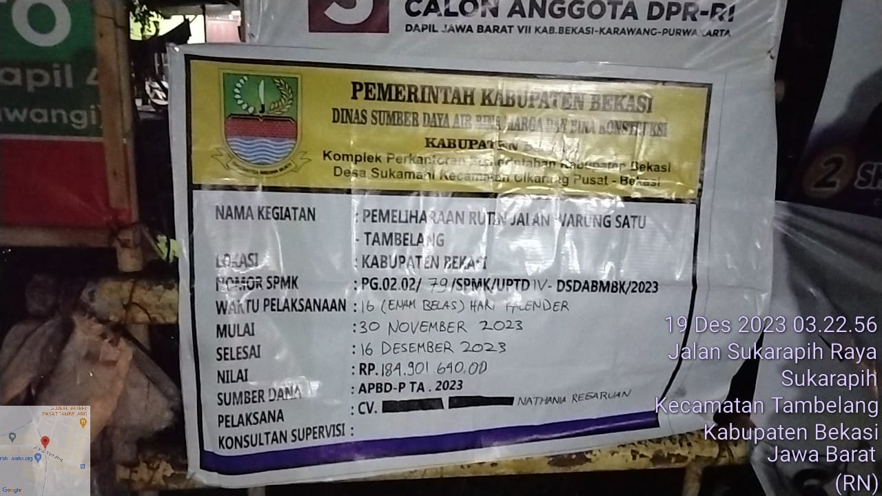 Pengaspalan Jalan Warungsatu Tambelang Dikerjakan Asal Jadi, Diduga ada Main Mata Pemborong Dengan Pihak Dinas