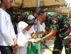 Sambut HUT Kodam jaya/Jayakarta Ke 75 Dandim 0509 Kabupaten Bekasi Bagikan Santunan Kepada Ratusan Anak Yatim-Piatu