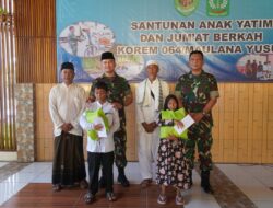 Jumat Berkah, Korem 064/MY Santuni Anak Yatim Piatu