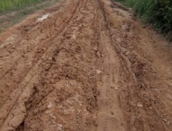 Miris, Jalan Dusun Batung Menuju Sarikan Desa Ansolok Rusak Berat