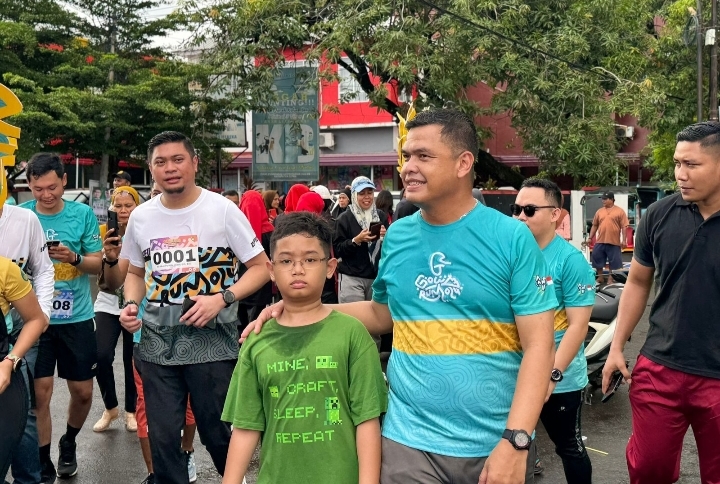 Kompak, Kapolres Gowa Bersama Jajaran Forkopimda Ikuti “Gowa Run 2024”