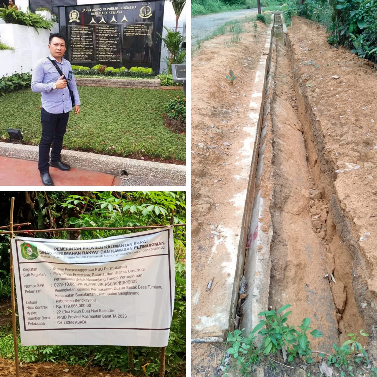 Miris,Baru Seumur Jagung,Bangunan Drainase DiDesa Tumiang Ambruk,Entah Apa Penyebabnya.