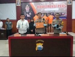 Press Release Satuan Reserse Narkoba Polres Gowa.di adakan Pada jumpa pers dalam Pemberantasan Penyalahgunaan dan Peredaran Gelap Narkotika (P4GN