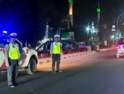 Blue Light Patrol Malam Hari, Polantas Pantau Situasi Arus Lalu Lintas Kota Takalar