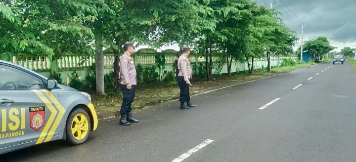 Polsek Mapsu Antisipasi Balap Liar Terjadi Dengan Rutin Patroli Sore