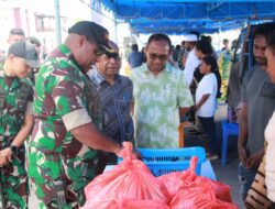 Tekan Inflasi, Kodim 1702/Jayawijaya Bantu Gerakan Pangan Murah Kab.Jayawijaya