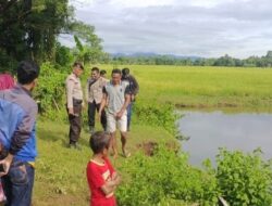 Personel Polsek Bontonompo Gowa Respon Cepat Terhadap Kejadian Tenggelamnya Anak di Bekas Tambang Galian C