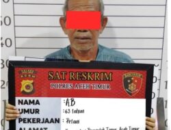 Polres Aceh Timur Amankan Seorang Kakek Pelaku Jarimah Pelecehan Seksual dan Pemerkosaan Terhadap Anak