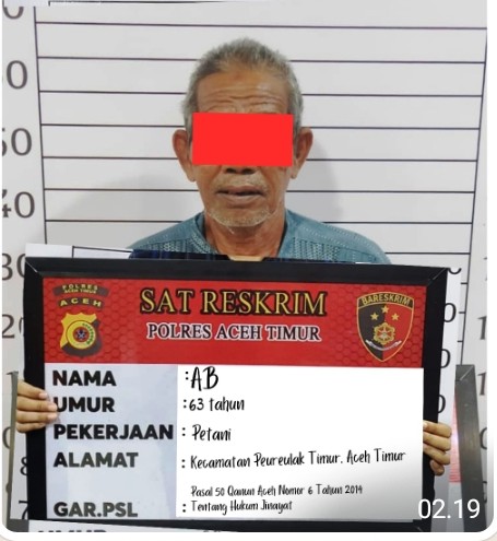 Polres Aceh Timur Amankan Seorang Kakek Pelaku Jarimah Pelecehan Seksual dan Pemerkosaan Terhadap Anak