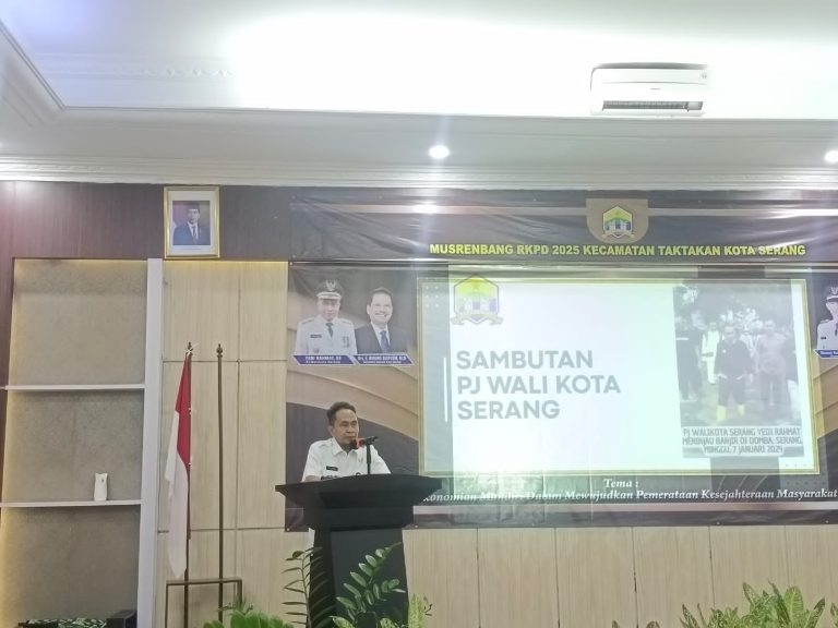 Musrenbang RKPD 2025 Kecamatan Taktakan, Pj Walikota Serang: Dari Sisi Ekonomi Kecamatan Taktakan Banyak UKM-UKM nya