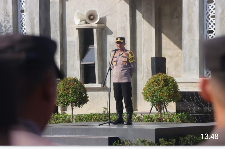 Pimpin Apel Usai Lebaran, Kapolres Aceh Timur Tekankan Seluruh Anggota Untuk Menjadi Lebih Disiplin