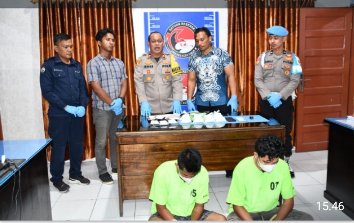 Ringkus Dua Pelaku Penyalagunaan Narkotika, Satresnarkoba*Ringkus Dua Pelaku Penyalagunaan Narkotika, Satresnarkoba Polres Aceh Timur Amankan 1.200 Gram Sabu