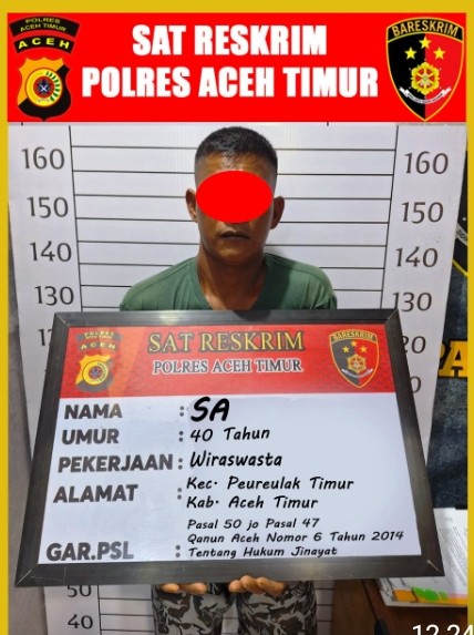 Cabuli Anak Kandung, Seorang Ayah Warga Peureulak Timur Diamankan ke Polres Aceh Timur