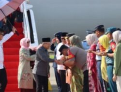 Kapolda Aceh bersama Forkopimda Sambut Kedatangan Wapres Ma’ruf Amin