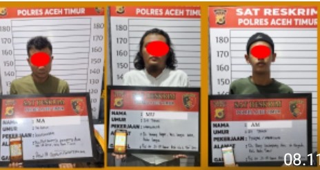 Satreskrim Polres Aceh Timur Amankan Tiga Pelaku Judi Online